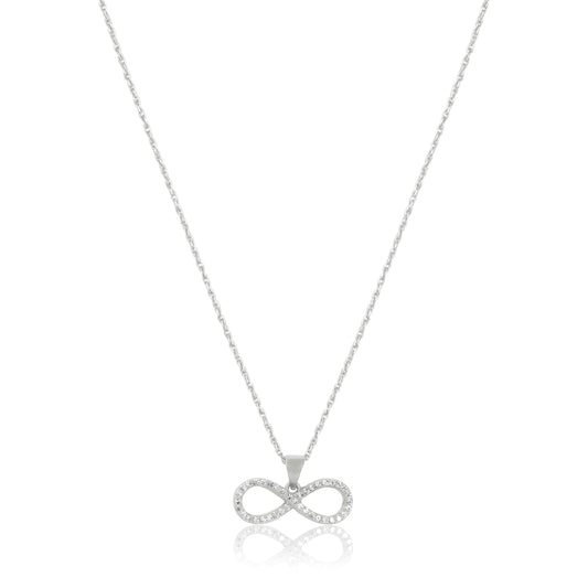 Silver Infinity Drop Pendant