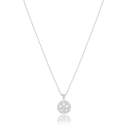 Star pattern Pendant with sleek chain